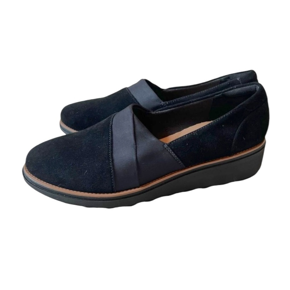 Clarks Sharon Tori Suede Wedge Slip On